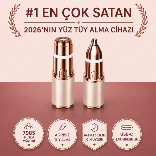 2'si 1 arada kaş ve yüz tüy alma cihazı