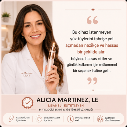 2'si 1 arada kaş ve yüz tüy alma cihazı