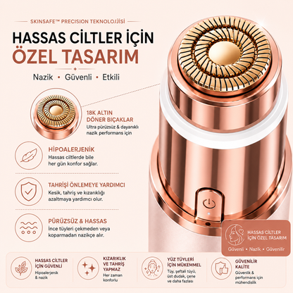 2'si 1 arada kaş ve yüz tüy alma cihazı