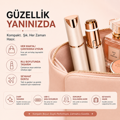 2'si 1 arada kaş ve yüz tüy alma cihazı